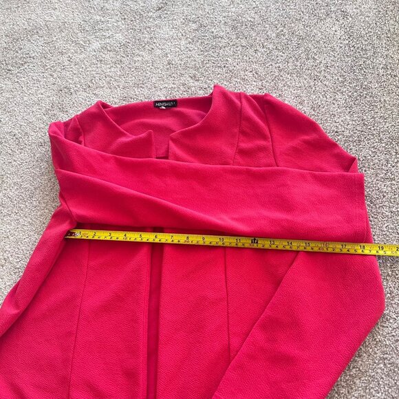 Hot Pink Minimalist Preppy Work Office Cardigan - Picture 7 of 7